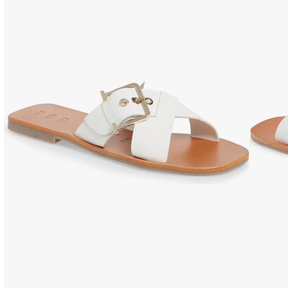 Ted Baker white cross Sandals